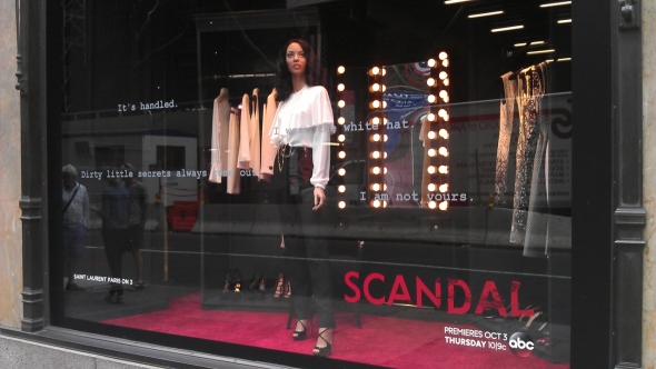 Scandal Fashion Window at Saks Fifth Avenue 