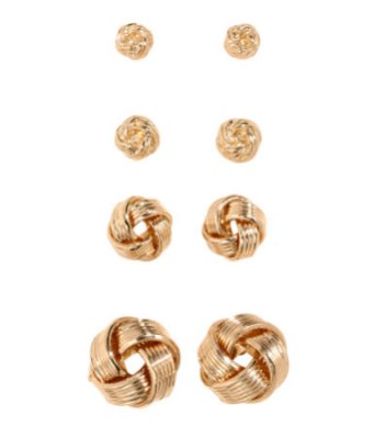 H&M Gold Knot Earrings - 4pk