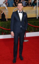 James Marsden looked very dapper on the red carpet in this Valentino. Contrast lapels seem to be trending on the red carpet, not that we are complaining...