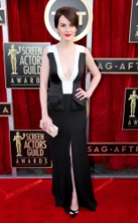 Michelle Dockery looking sexy and stunning as always in this tuxedo J.Mendel gown.
