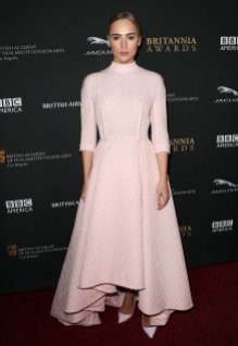 Suki Waterhouse | BAFTA Los Angeles Britannia Awards at The Beverly Hilton Hotel in November, Waterhouse wore Emilia Wickstead’s Miranda Dress