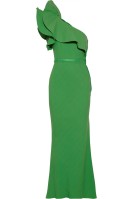 LANVIN One-shoulder ruffled crepe gown